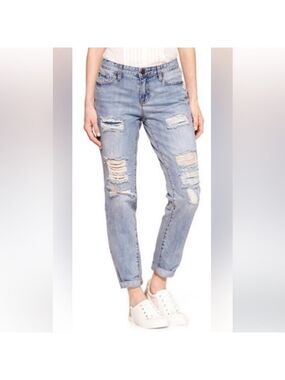 GAP Sexy Boyfriend Fit Jeans distressed relaxed slouchy size 0 / 25